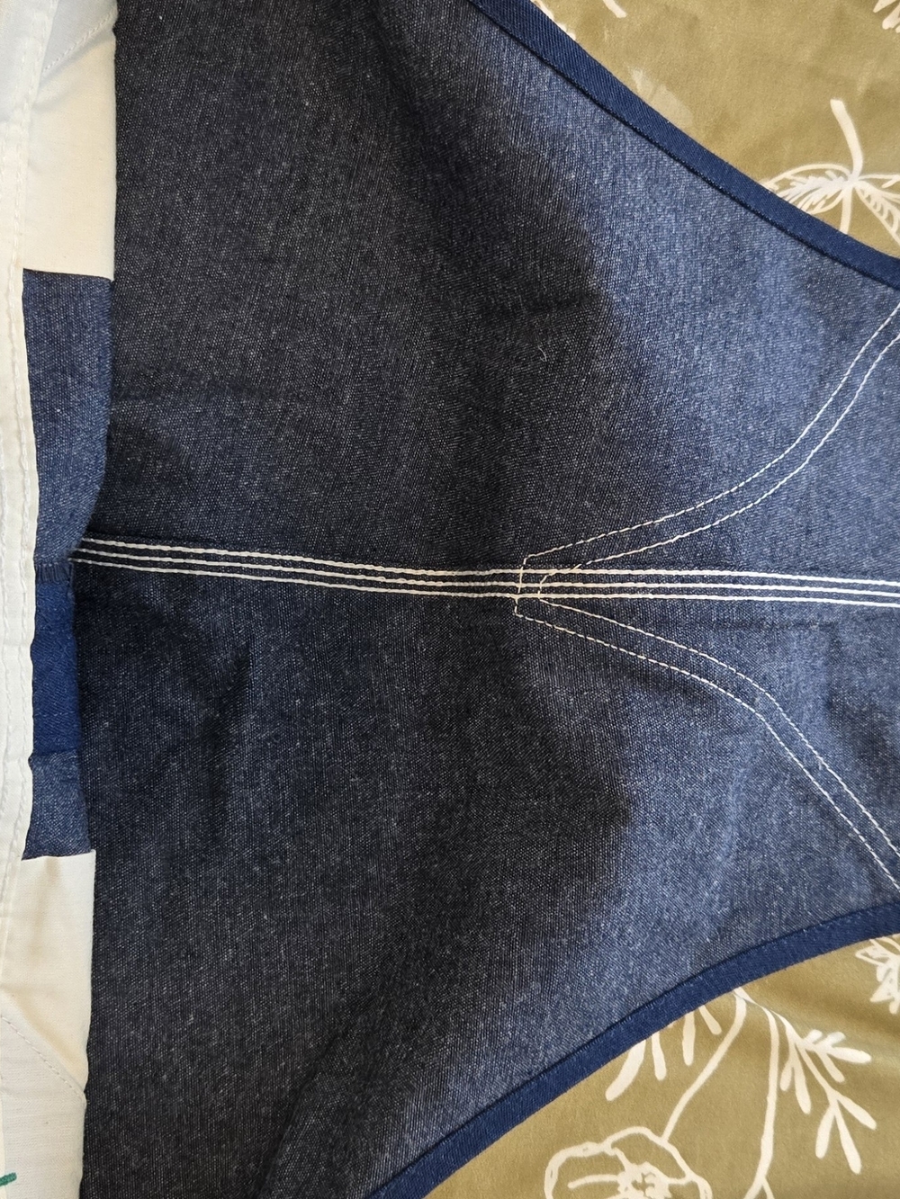 liberty Dark Blue Denim Relaxed Men's Overalls with Green Trim NWTAGS, 08/2014 - Picture 12 of 15